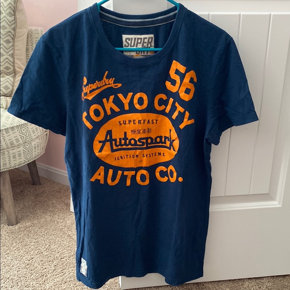 Superdry Navy and Orange Tokyo City Tee